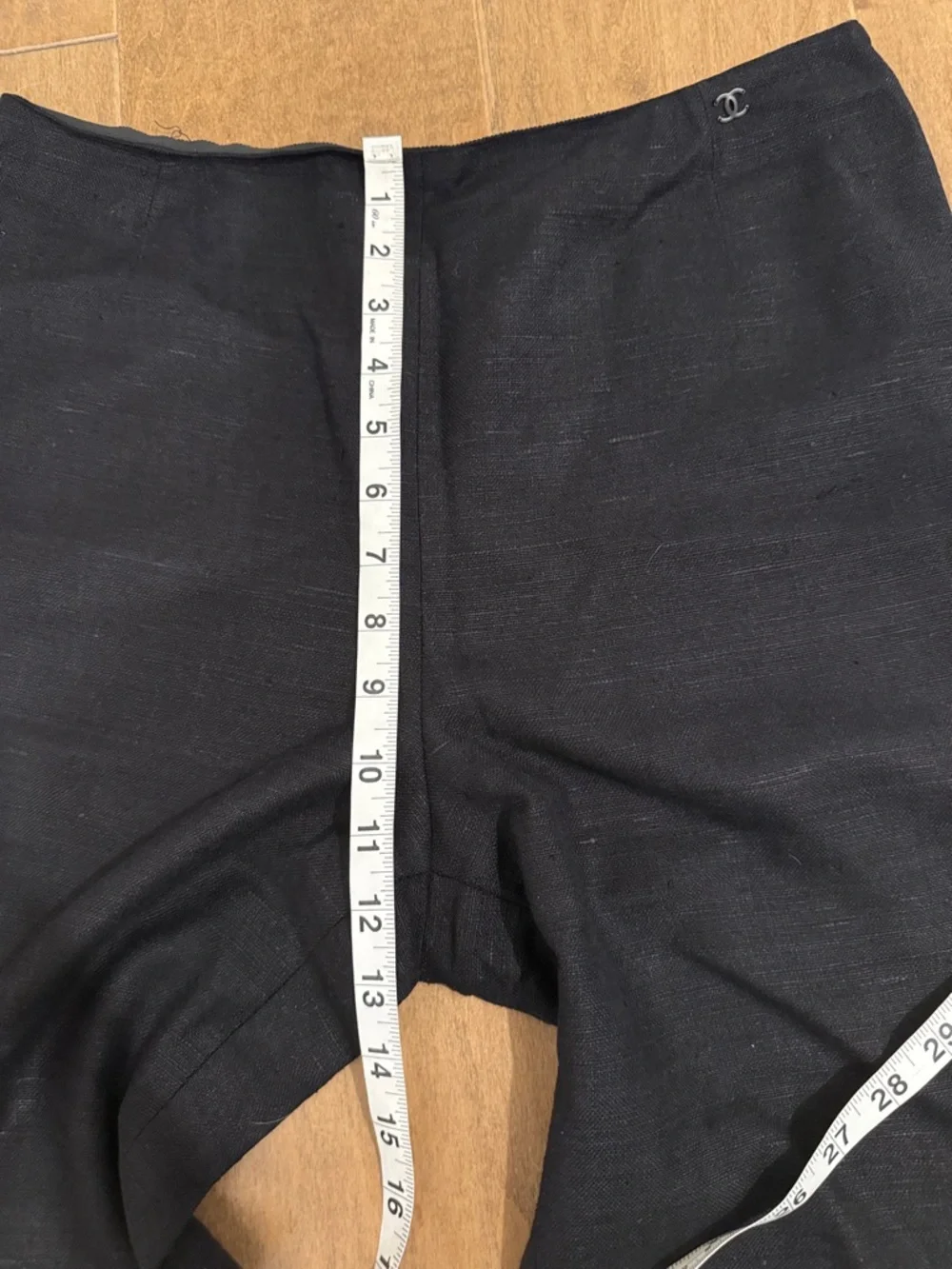 CHANEL Black Silk Pant with Signature Label - Picture 8 of 9